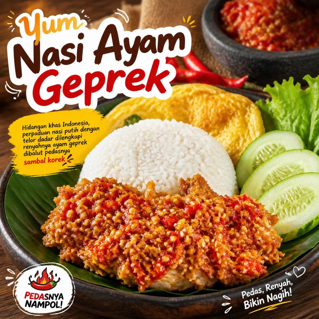 Yum Nasi Ayam Geprek D’ Cost Seafood